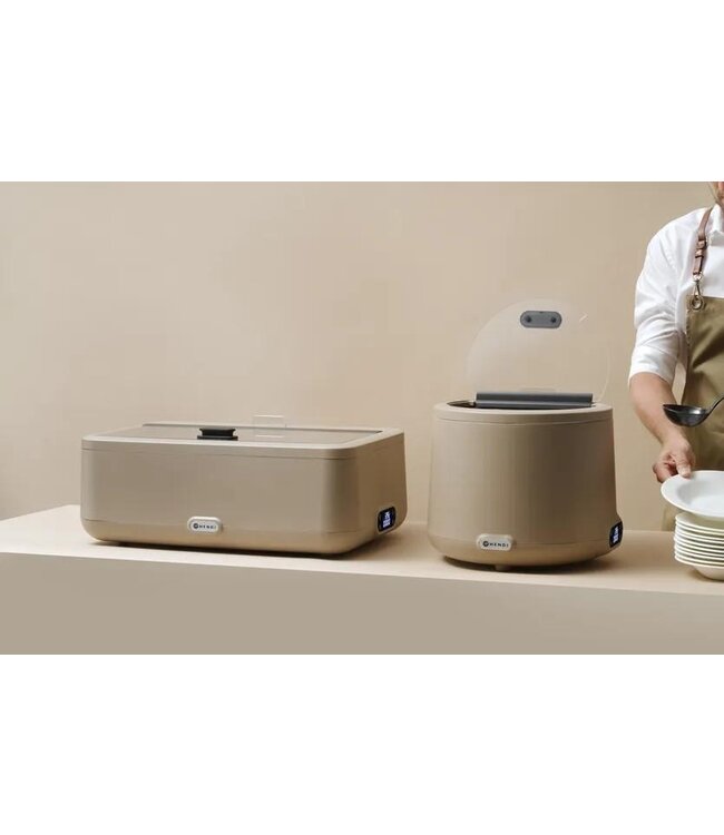 Chafing dish UNIQ | Elektrisch | Beige | Glazen deksel
