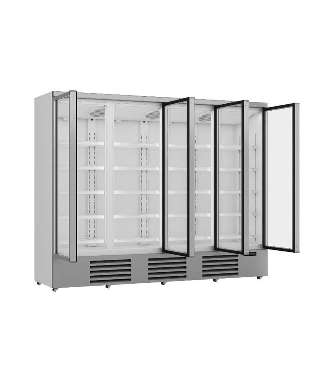 Koelkast met 4 glazen deuren | Side-by-side | 2025L | (H)199,7x(B)250,8x(D)71cm