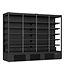 Combisteel Wandkoeling Marco 2.5 | 5 Etages | 2585L | 4 Glasdeuren | Zwart | (H)201x(B)256x(D)74cm