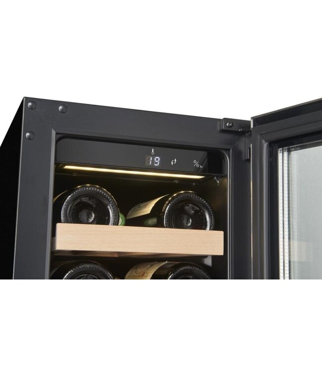 Wijnkoelkast | Enkele zone | 50 Liter | 20 Flessen | (H)82x(B)29,5x(D)57cm