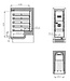 Wijnkoelkast | Enkele zone | 50 Liter | 20 Flessen | (H)82x(B)29,5x(D)57cm