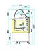 Schepijsvitrine Fiji 4 | 4+4x 5L | Gebogen glas | (H)124,7x(D)63x(B)82,4cm