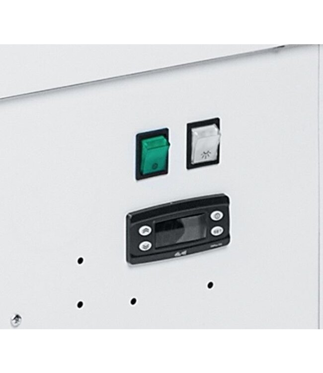 Schepijsvitrine Fiji 4 | 4+4x 5L | Gebogen glas | (H)124,7x(D)63x(B)82,4cm