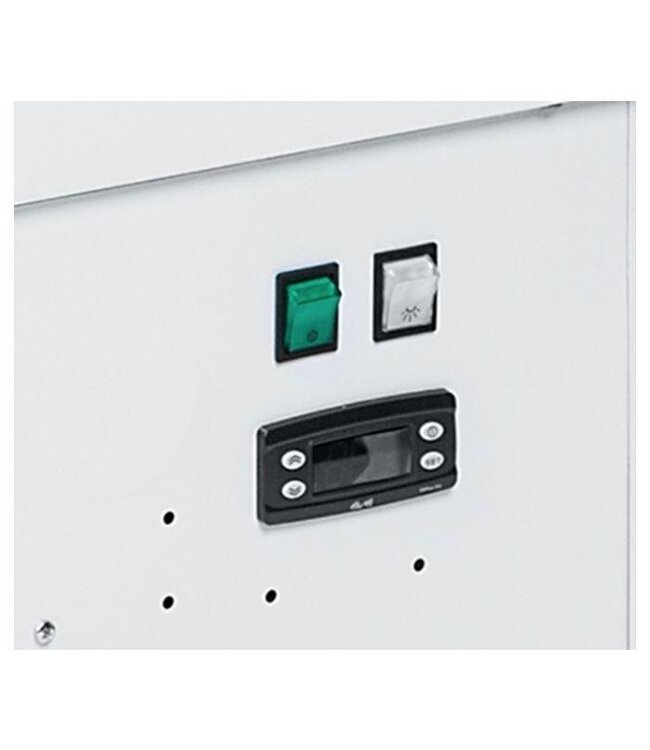 Schepijsvitrine Fiji 6 | 6+6x 5L | Gebogen glas | (H)124,7x(D)63x(B)121,4cm