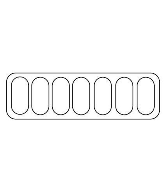 Schepijsvitrine Fiji 7 | 7+7x 5L | Gebogen glas | (H)124,7x(D)63x(B)135,4cm