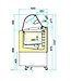Schepijsvitrine Fiji 7 | 7+7x 5L | Gebogen glas | (H)124,7x(D)63x(B)135,4cm