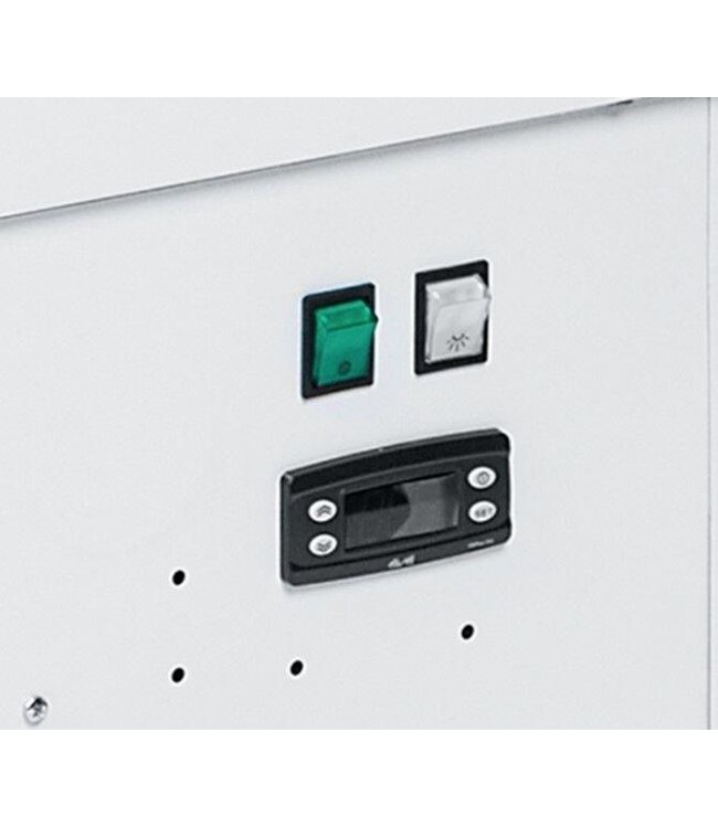 Schepijsvitrine Fiji 7 | 7+7x 5L | Gebogen glas | (H)124,7x(D)63x(B)135,4cm