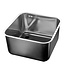 Losse RVS spoelbak vierkant | (H)20x(B)40x(D)40cm