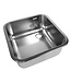 Losse RVS spoelbak | Met overloop | (H)18x(B)33,5x(D)33,5cm