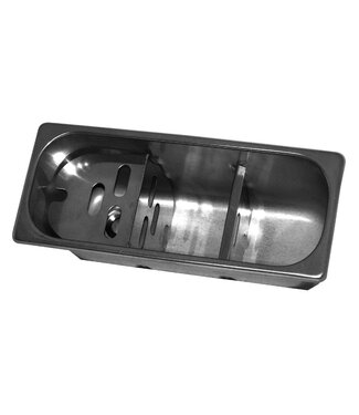 IJs schep-/spoelbak | RVS | Met afvoer en standpijp | (H)12x(B)11x(D)27cm
