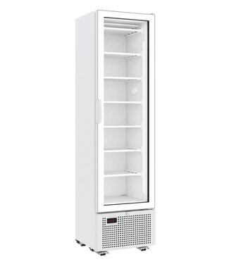 Combisteel Vrieskast met glazen deur | 221L | Wit | (H)191,5x(B)49,4x(D)52,1cm