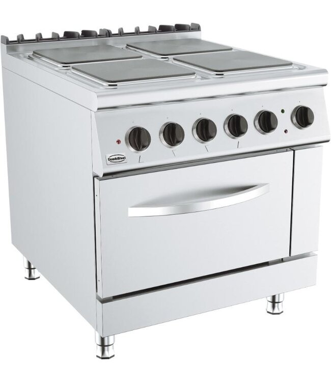 Elektrisch fornuis Base 900 met oven | 4-Pits | 4x 3kW + 6kW