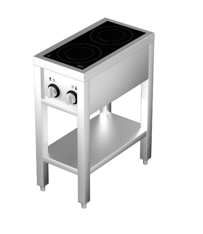 Inductie kookunit | 2 Zones | Staand model | 2x 3,5kW | 400V