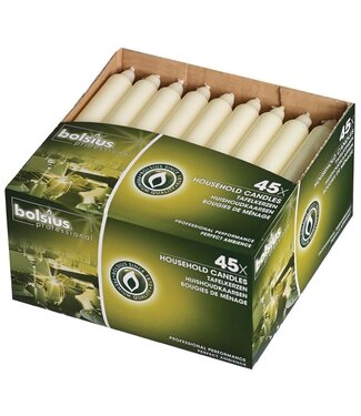Bolsius Kaarsen ivoor - 20cm - 45 stuks