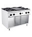 Combisteel Gaskooktafel Base 700 met open onderkast | 4x 6,5kW + 1x 6,5kW | (H)90x(B)120x(D)70cm