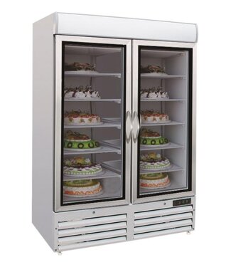 Combisteel Vrieskast met glazen deuren | 1079L | (H)199x137x70cm