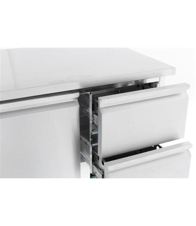 Koelwerkbank Compact Line | 1 Deur en 2 lades | (H)87,5x(B)90x(D)70cm