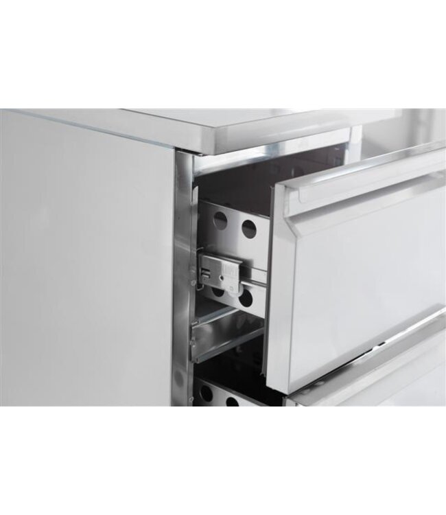 Koelwerkbank Compact Line | 2 Lades | (H)87,5x(B)43,5x(D)70cm