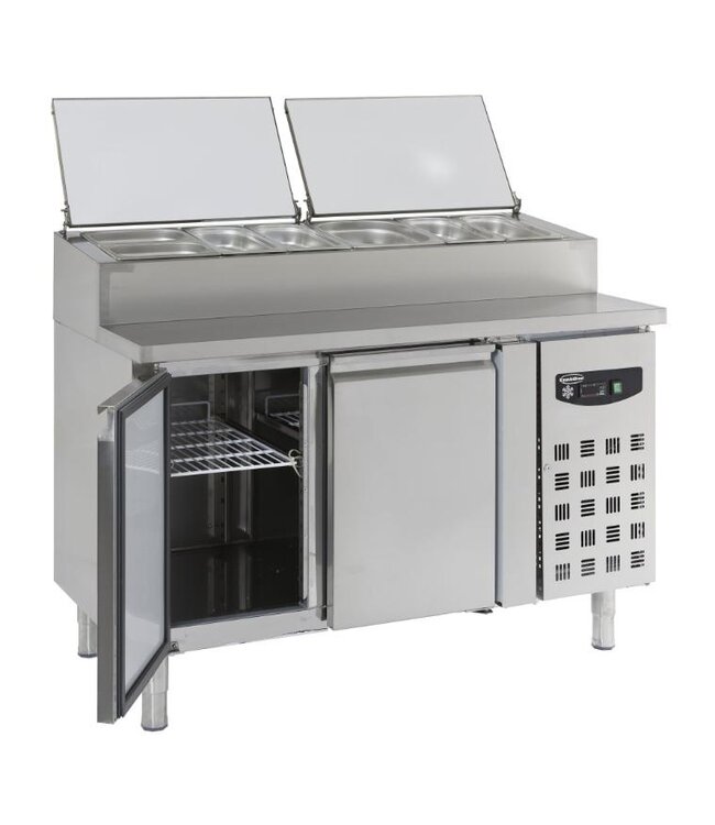 Saladette Standard Line | 2 deurs | boven 6x 1/3GN | (H)108,5x(B)136x(D)70