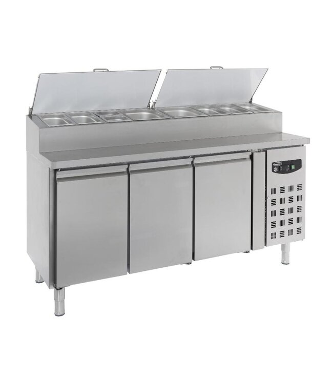 Saladette Standard Line | 3 deurs | boven 8x 1/3GN | (H)108,5x(B)179,5x(D)70