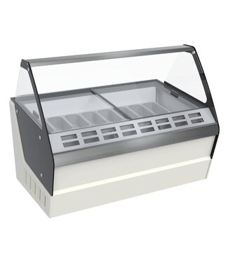 Combisteel Schepijsvitrine Hawai | 16x 5L | (H)133,5x(B)159,5x(D)119,5