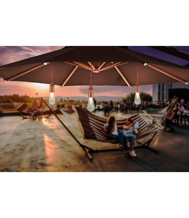 Parasol verlichting Copenhagen | Oplaadbaar | Wit | 3 Stuks