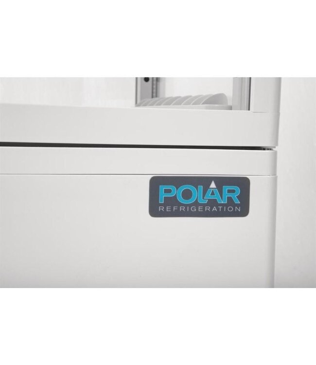 Koelvitrine | Glazen display | Wit | 68L | (H)88,5x(B)43x(D)39cm