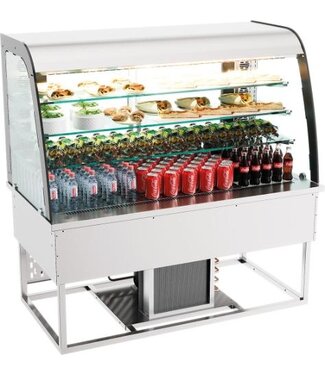 Combisteel Koelvitrine | Open | Drop-in model | 4 Niveaus | (B)140x(D)70x(H)85cm