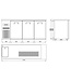 Bierkoeler | 3 Deuren | Enkele spoelbak links | (H)95x(B)210x(D)70