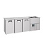 Combisteel Bierkoeler | 3 Deuren | Dubbele spoelbak rechts | (H)95x(B)250x(D)70