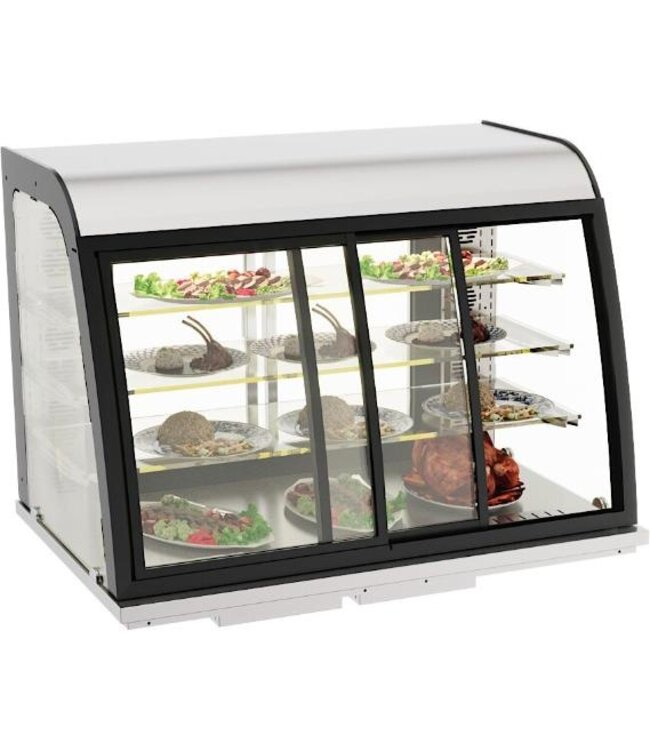 Inbouw warmhoudvitrine | 140L | Drop-in | Met schuifdeuren | (H)85x70x110cm