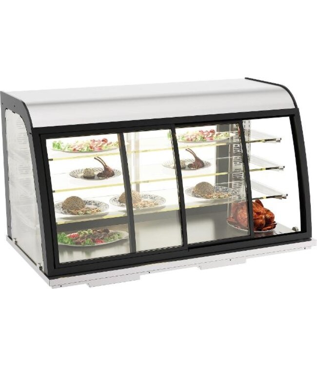 Inbouw warmhoudvitrine | 155L | Drop-in | Met schuifdeuren | (H)85x70x140cm