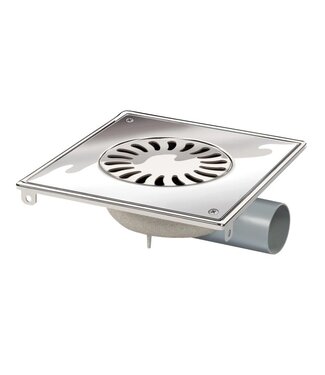 RVS afvoerput | 196 mm x 196 mm