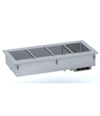 Combisteel Inbouw Bain-marie | 4x 1/1GN | 150mm diep | (B)144x(D)72x(H)30,2cm