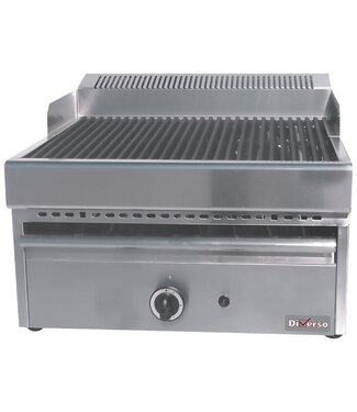 Diverso By Diamond Stoomgrill - gas - enkel met gietijzer - 410x630mm