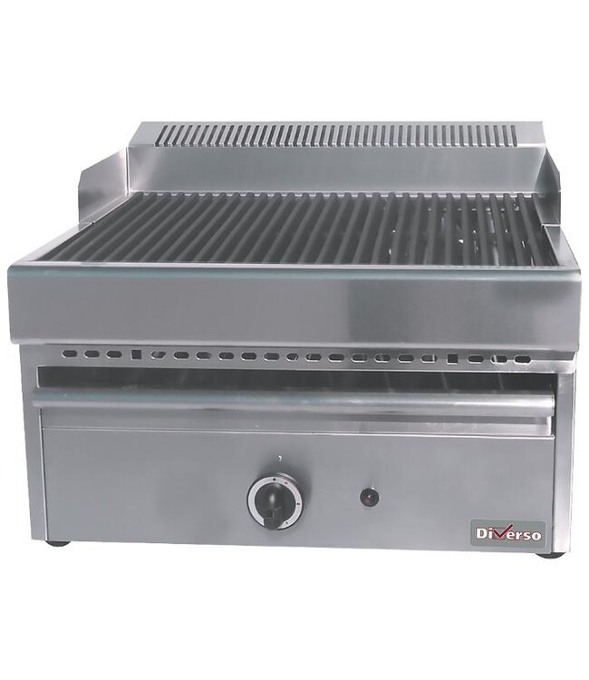 Stoomgrill - gas - enkel met gietijzer - 410x630mm
