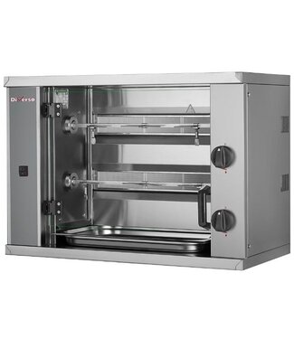 Diverso By Diamond Kleine gas kippengrill | 2 Spitten | Voor 6 kippen