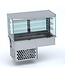 Combisteel Koelvitrine | Drop-in model | 4 Niveaus | 4x 1/1GN | Geventileerd | Met nachtgordijn | (B)144x(D)72x(H)143cm