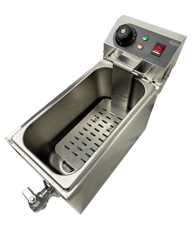 Elektrische friteuse | 4 Liter | Tafelmodel | Met aftapkraan