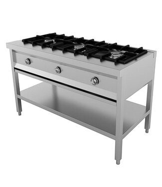 Combisteel Pannenkoeken kooktafel | 3 Branders | Gas | 3x 6,5kW