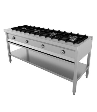 Combisteel Pannenkoeken kooktafel | 4 Branders | Gas | 4x 6,5kW