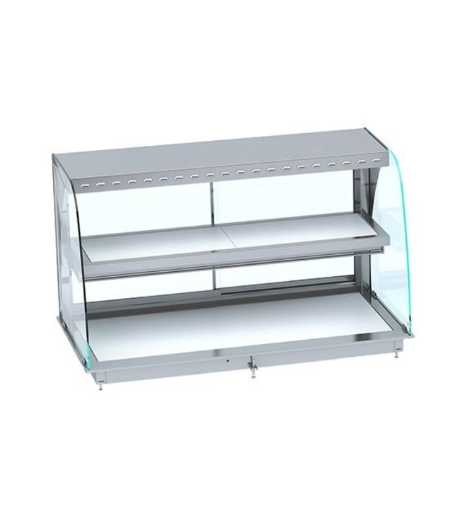 Drop-in Warmhoudvitrine | Keramisch | Gebogen | 3x 1/1GN | (B)111,5x(D)72x(H)92,4cm