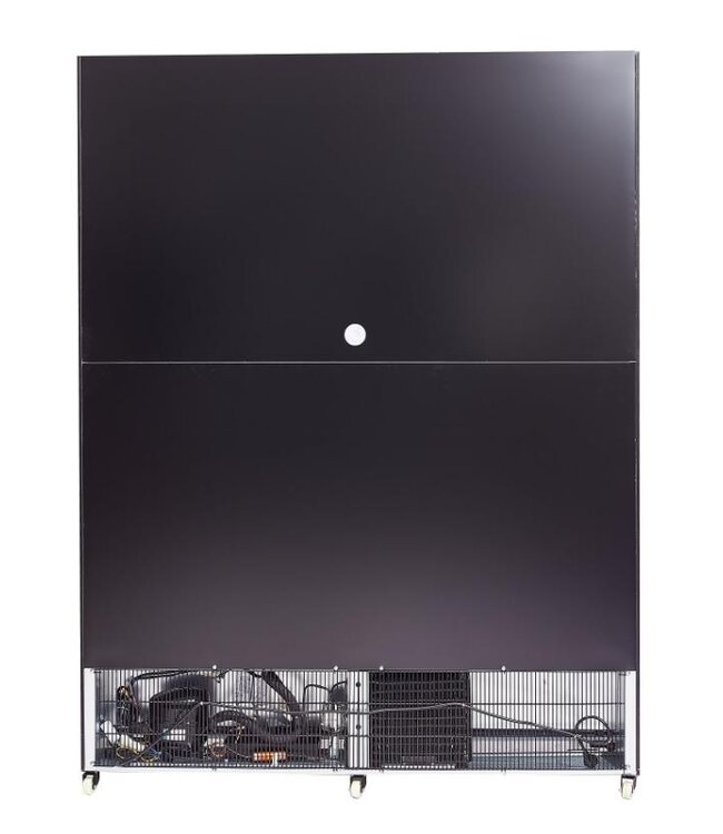 Koelkast met 3 glazen deuren | 1200L | NAP-1200 HT | Zwart | Deurverwarming | (H)210x(B)160x(D)60cm