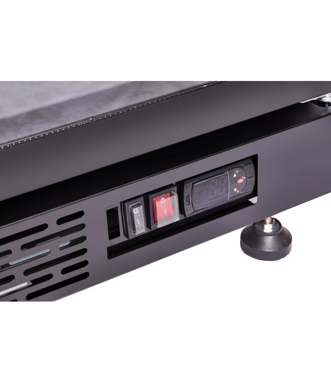 Koelkast met 3 glazen deuren | 1200L | NAP-1200 HT | Zwart | Deurverwarming | (H)210x(B)160x(D)60cm