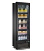 Combisteel Koelkast met glazen deur | 450L | CEB-500R BL | Zwart | (H)205x(B)62x(D)70,5cm