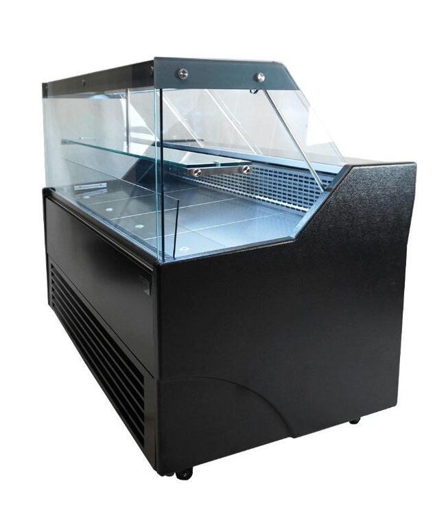 Koeltoonbank Wesley 1.5 | Rechthoekig | Zwart | (H)123x(B)159x(D)90,2cm