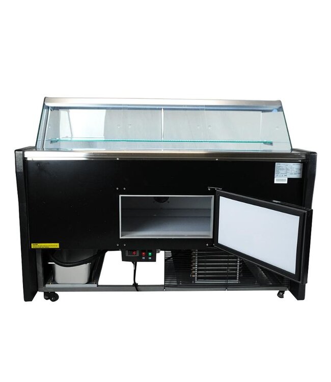 Koeltoonbank Wesley 1.5 | Rechthoekig | Zwart | (H)123x(B)159x(D)90,2cm