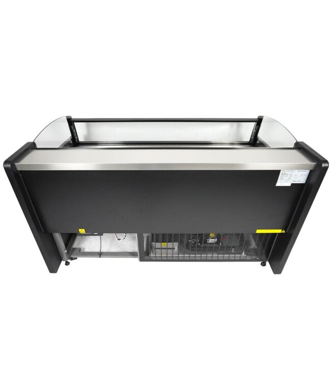 Koelvitrine Ronald 2.0 | Open model | 195L | Zwart | (H)87x(B)195,5x(D)94cm