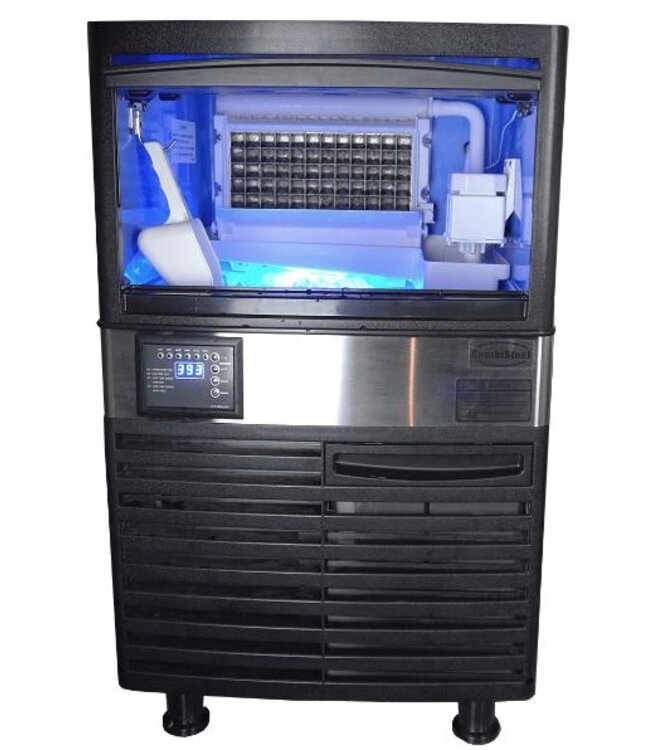 IJsblokjesmachine Combisteel | Holle ijsblokjes | 55kg/24uur | Vaste wateraansluiting | 18kg bunker