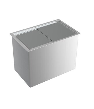 Combisteel Drop-in RVS ijsbak | Dubbelwandig | Met schuifdeksel | (B)48,5x(D)30,5x(H)36,5cm